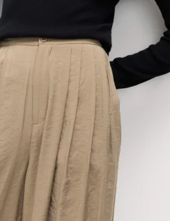 Pleat Front Palazzo Trousers