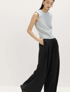 Pleat Front Palazzo Trousers