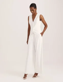 Pleat Front Tailored Trousers