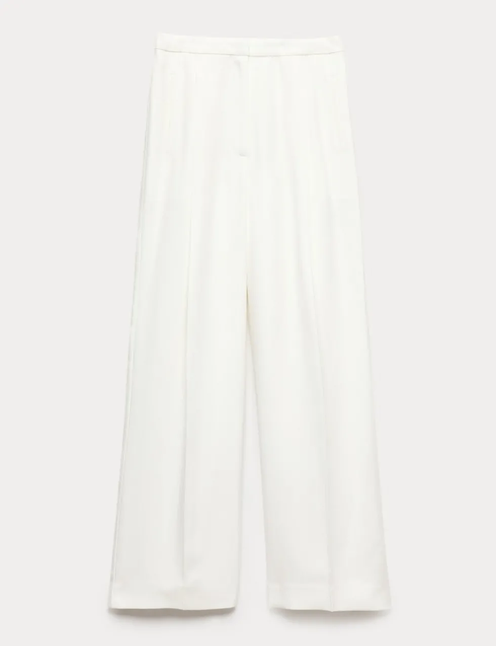 Pleat Front Wide Leg Trousers