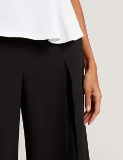 Pleat Front Wide Leg Trousers