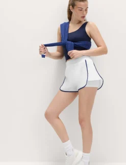 Pleated Layered High Waisted Shorts