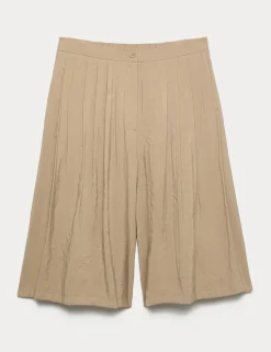 Pleated Longline Shorts