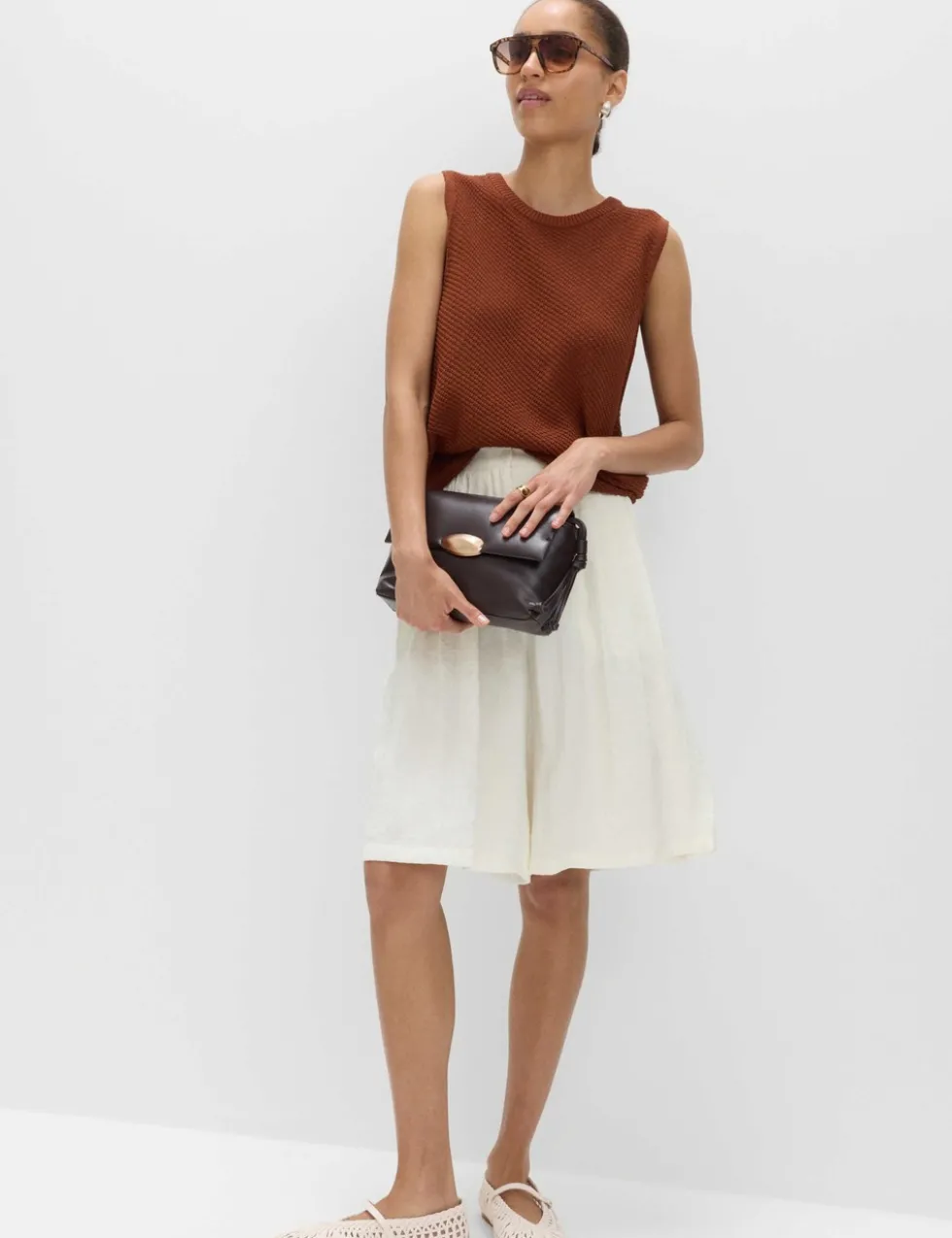 Pleated Longline Shorts