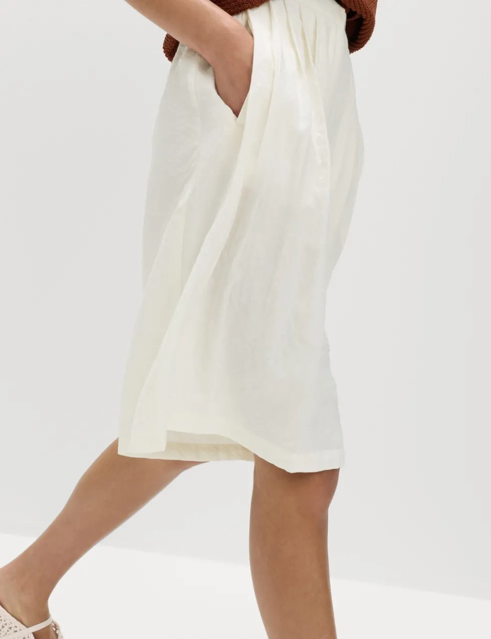 Pleated Longline Shorts