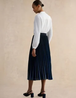 Pleated Midi Skirt