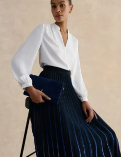 Pleated Midi Skirt