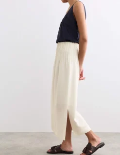 Pleated Midi Straight Skirt