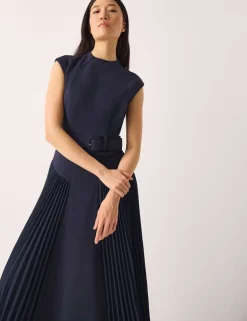 Pleated Mini Skater Dress