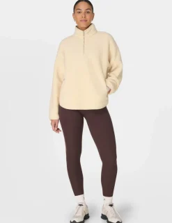 Plush Half Zip Funnel Neck Fleece Jacket