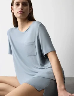 Pocket Detail Pyjama Top