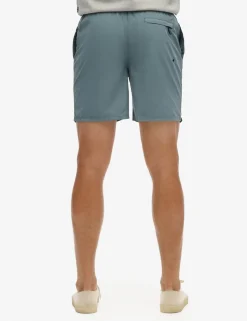 Pocketed Embroidered Logo Swim Shorts