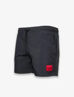 Pocketed Quick Dry Logo Label Swim Shorts