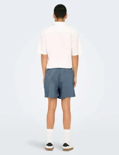 Pocketed Seersucker Swim Shorts
