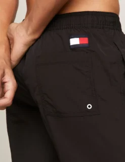 Pocketed Signature Flag Swim Shorts