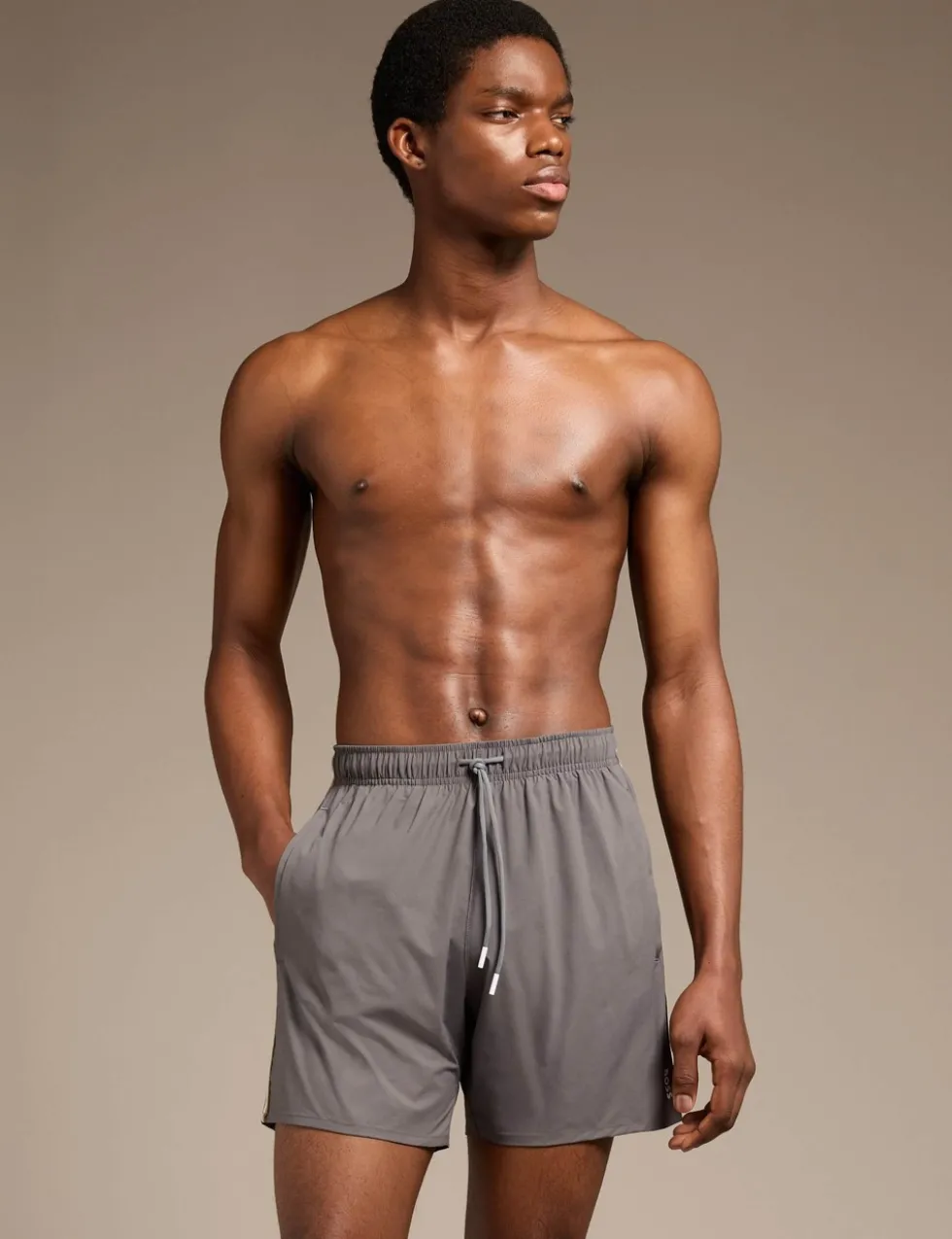 Pocketed Signature Stripe Swim Shorts