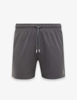Pocketed Signature Stripe Swim Shorts
