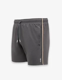 Pocketed Signature Stripe Swim Shorts