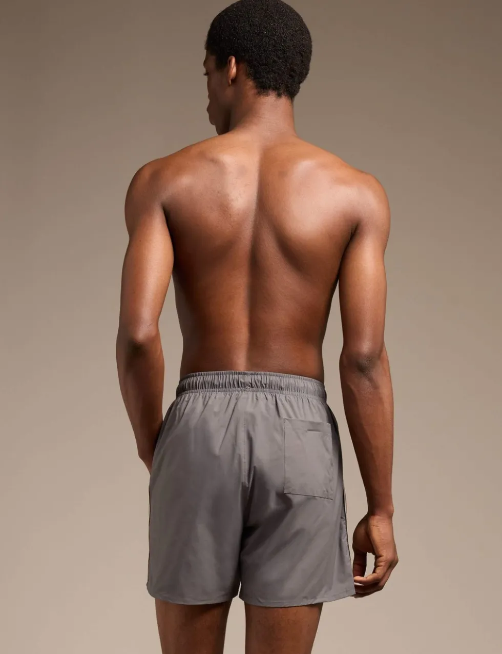 Pocketed Signature Stripe Swim Shorts