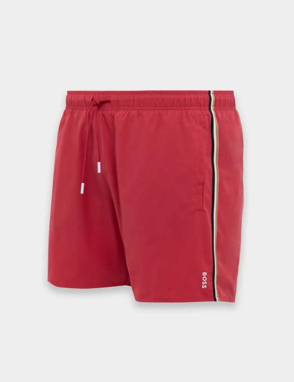 Pocketed Signature Stripe Swim Shorts