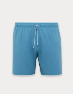 Pocketed Signature Stripe Swim Shorts
