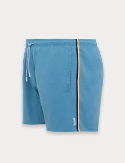 Pocketed Signature Stripe Swim Shorts