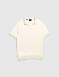 Poison Bay Linen Blend Knitted Polo Shirt