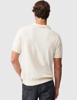 Poison Bay Linen Blend Knitted Polo Shirt