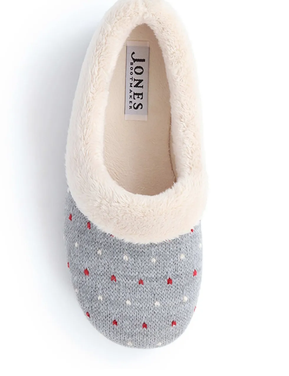 Polka Dot Faux Fur Lined Slippers