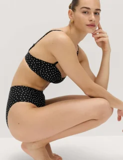 Polka Dot High Waisted Bikini Bottom