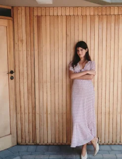 Polka Dot Puff Sleeve Midaxi Tea Dress