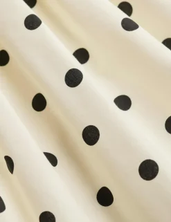 Polka Dot Sweetheart Neckline Strappy Mini Skater Dress