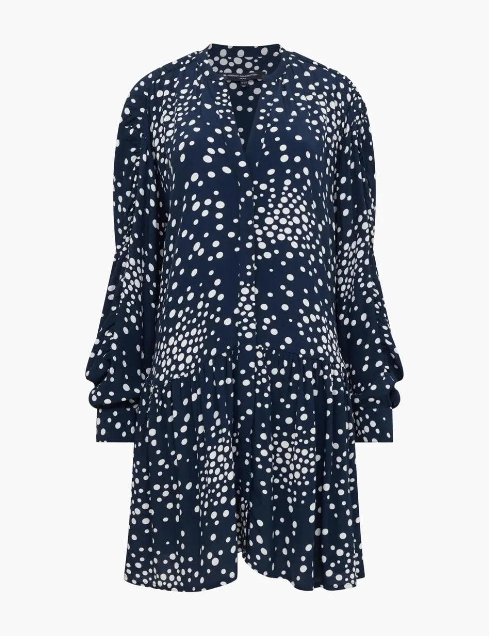 Polka Dot V-Neck Mini Smock Dress