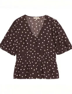 Polka Dot V-Neck Top