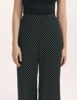 Polka Dot Wide Leg Trousers