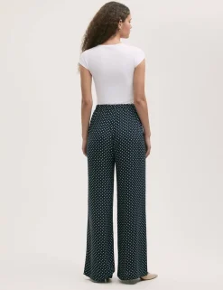Polka Dot Wide Leg Trousers