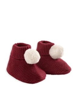 Pom Pom Booties (0-12 Mths)