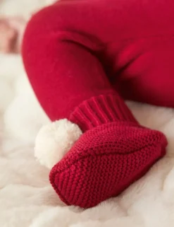 Pom Pom Booties (0-12 Mths)