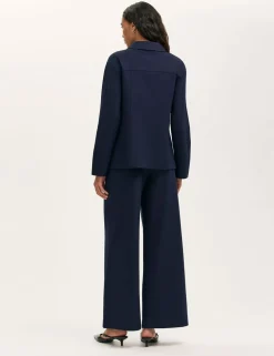 Ponte Jersey Collared Jacket