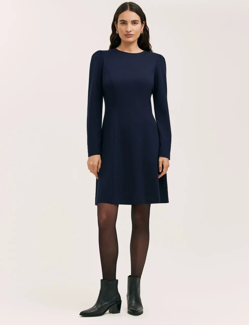 Ponte Jersey Knee Length Skater Dress