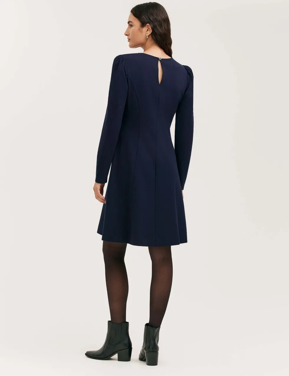 Ponte Jersey Knee Length Skater Dress