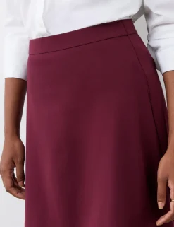 Ponte Jersey Midi A-Line Skirt