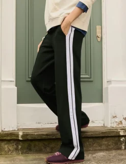 Ponte Side Stripe Wide Leg Trousers