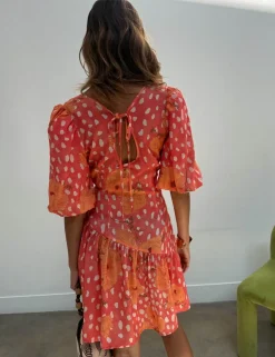 Poppy Print Mini Skater Dress