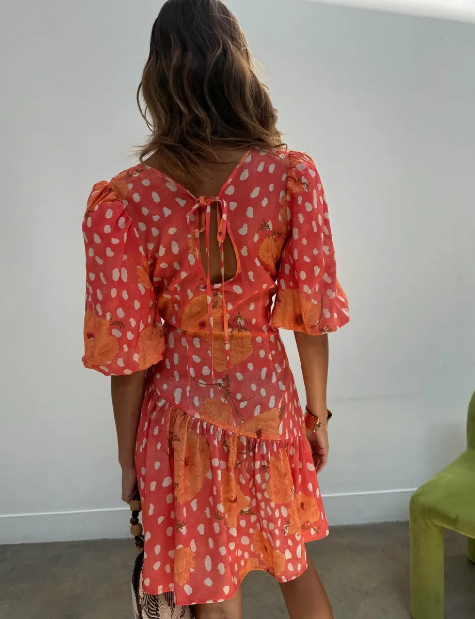 Poppy Print Mini Skater Dress