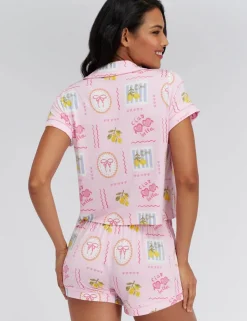Postcard Modal Rich Printed Pyjamas in a Bag