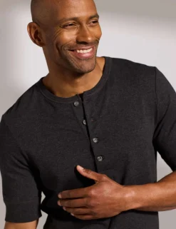Premium Cotton Modal Henley Pyjama Tee