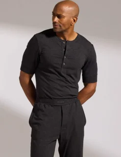 Premium Cotton Modal Henley Pyjama Tee