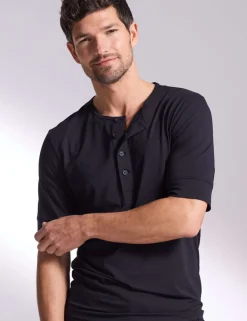 Premium Cotton Modal Henley Pyjama Tee