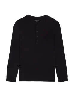 Premium Cotton Modal Long Sleeve Henley Pyjama Top